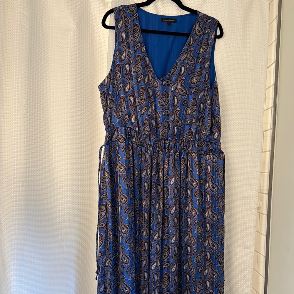 Banana Republic Blue Paisley Maxi Dress